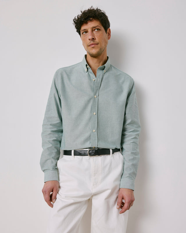 FIGARET - GASPARD SHIRT OXFORD GREEN