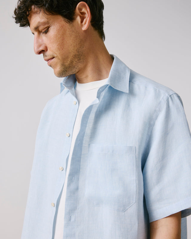 FIGARET - NOLHANN SHORT-SLEEVE SHIRT LIGHT BLUE