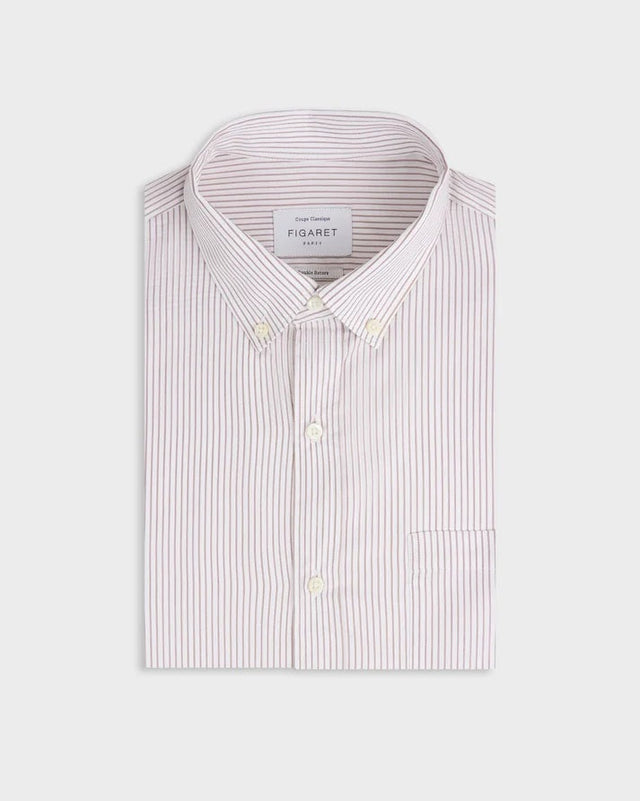 FIGARET - CAMISA A RAYAS MARRON