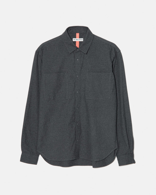 THE FLANNEL COTTON SHIRT GREY