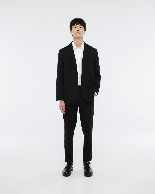 KNIT BROKEN BLAZER BLACK