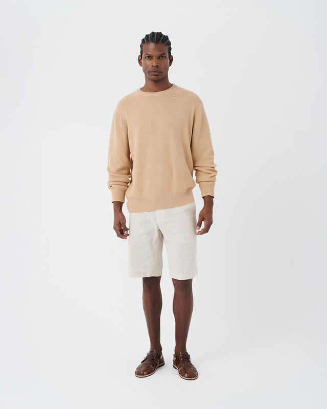 STRUCTURED SWEATER CAMEL