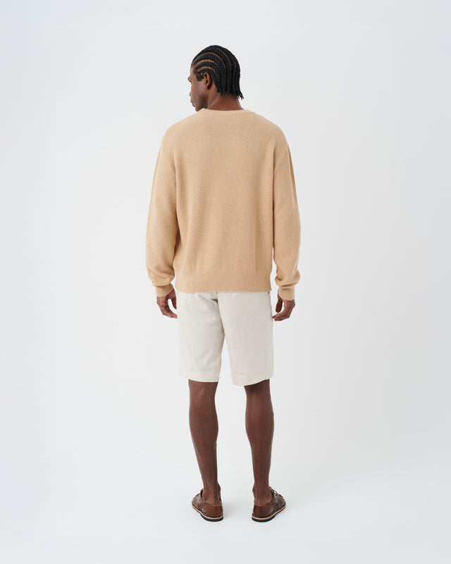 STRUCTURED SWEATER CAMEL