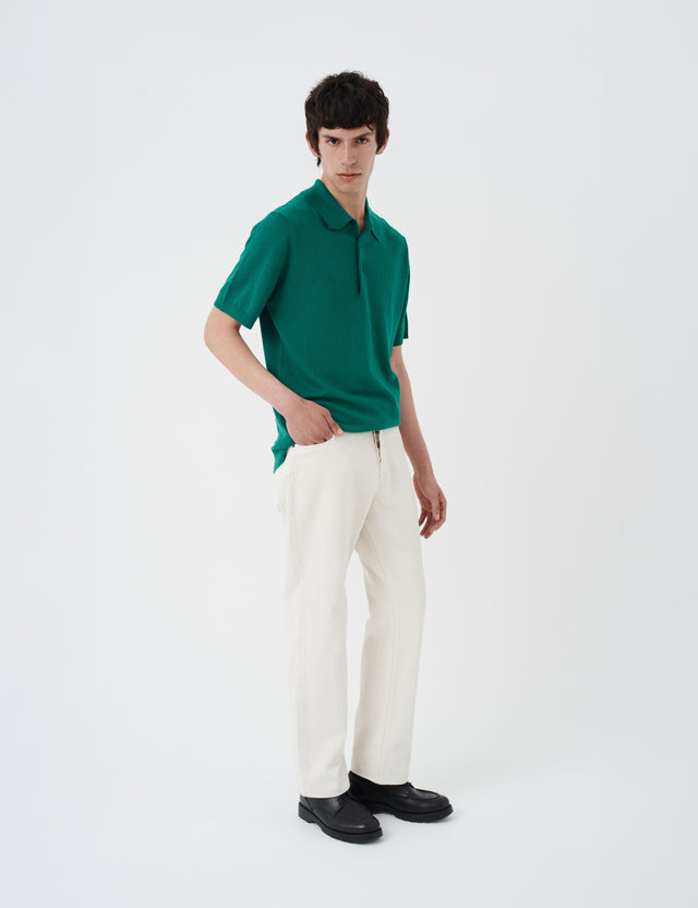 SS POLO SWEATER GREEN