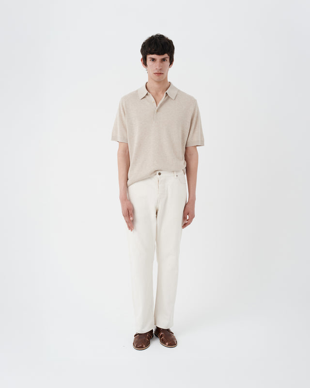 SS POLO SWEATER BEIGE