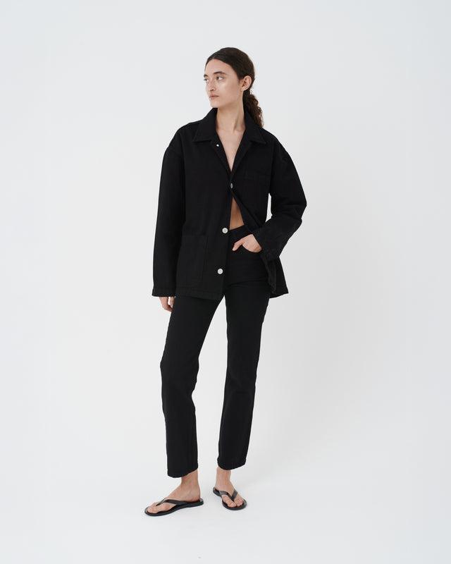 DENIM OVERSHIRT BLACK