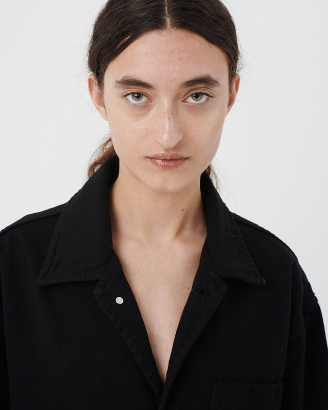 DENIM OVERSHIRT BLACK