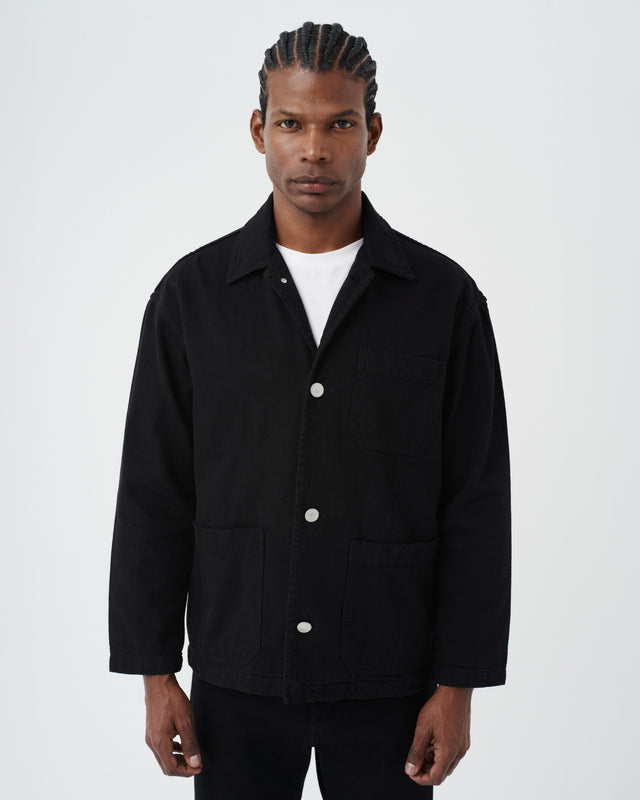 DENIM OVERSHIRT BLACK