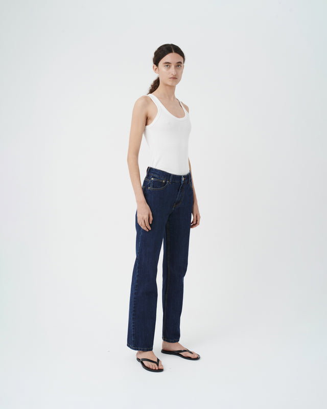 DENIM PANTS WOMEN DARK BLUE