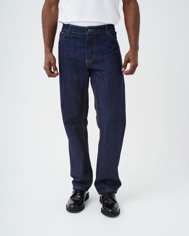 DENIM PANTS MEN DARK BLUE