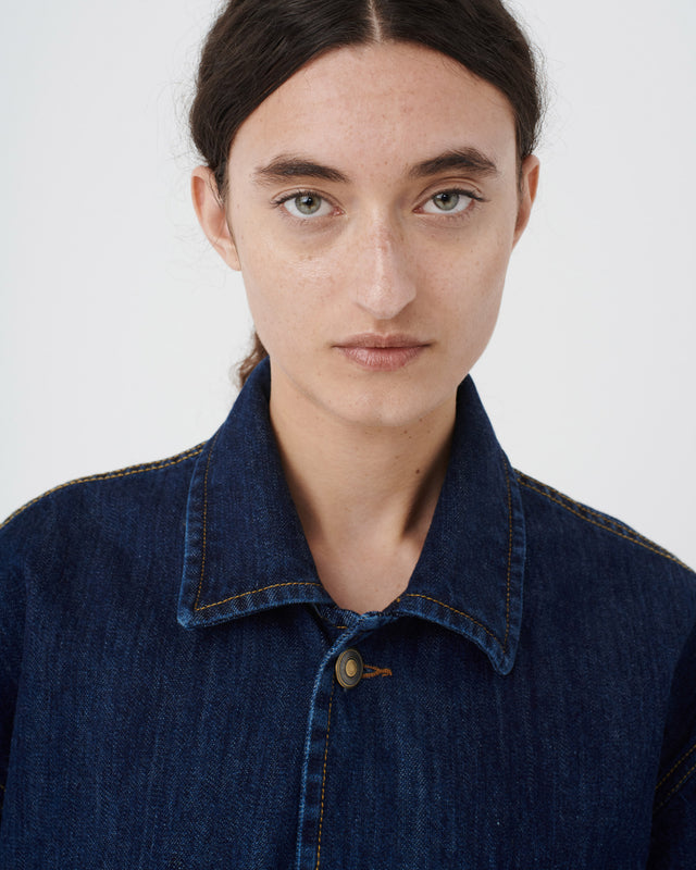 DENIM OVERSHIRT DARK BLUE