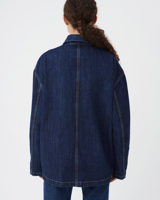 DENIM OVERSHIRT DARK BLUE