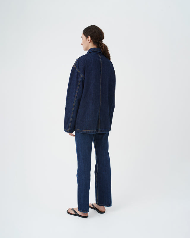 DENIM OVERSHIRT DARK BLUE