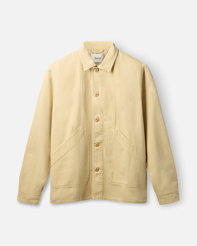 FORET - BERRY CANVAS OVERSHIRT VINTAGE YELLOW