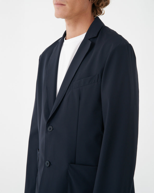 BONDED -  PATCH POCKET TECH BLAZER NAVY 