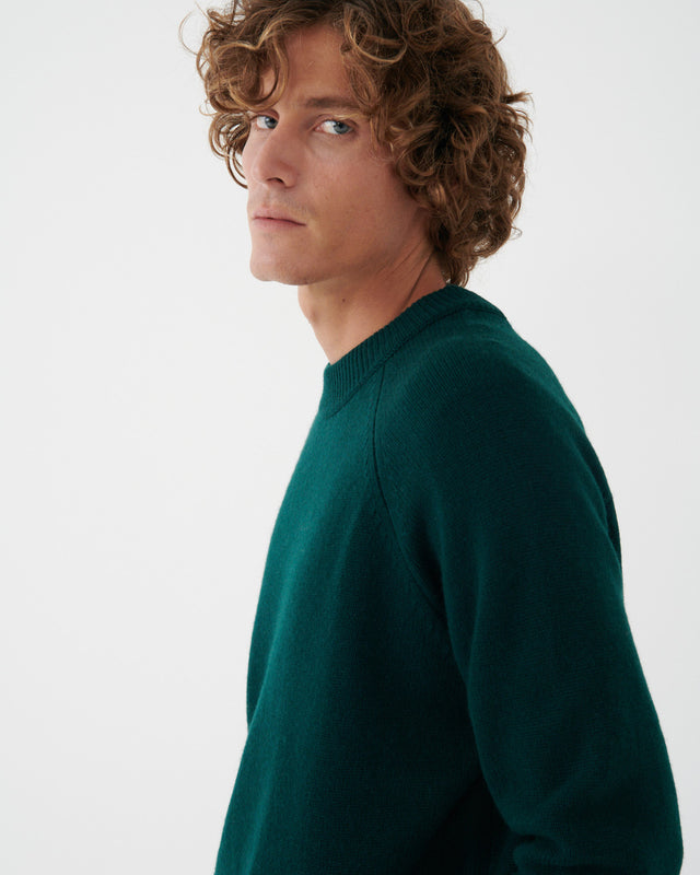 JERSEY DE CUELLO REDONDO VERDE BOSQUE