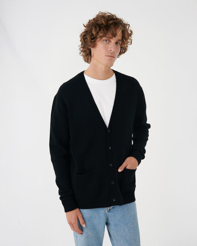 POCKET CARDIGAN BLACK