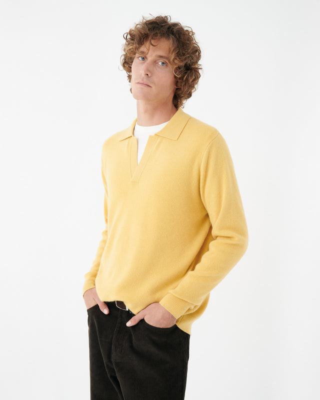 JERSEY DE POLO MOSTAZA