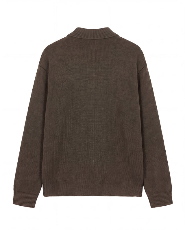 SOBRECAMISA DE PUNTO CON BOLSILLO LATERAL KHAKI