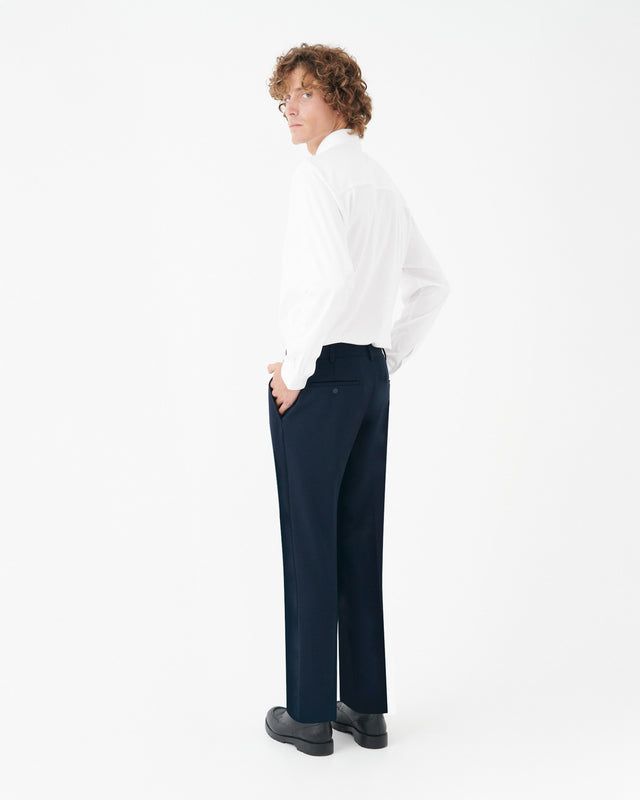 KNIT BROKEN - SUIT PANTS NAVY