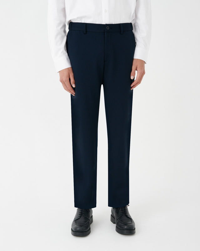 KNIT BROKEN - SUIT PANTS NAVY