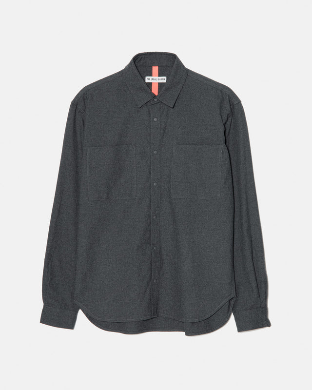 THE FLANNEL COTTON SHIRT GREY