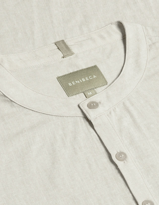 BENIBECA - CAMISA CUELLO MAO MAOLONG BONE HUESO