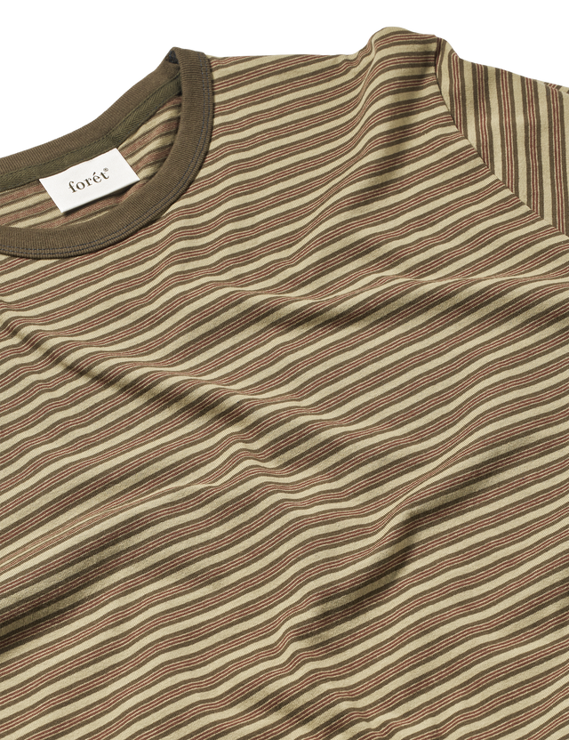FORET - CAMISETA A RAYAS MARRONES