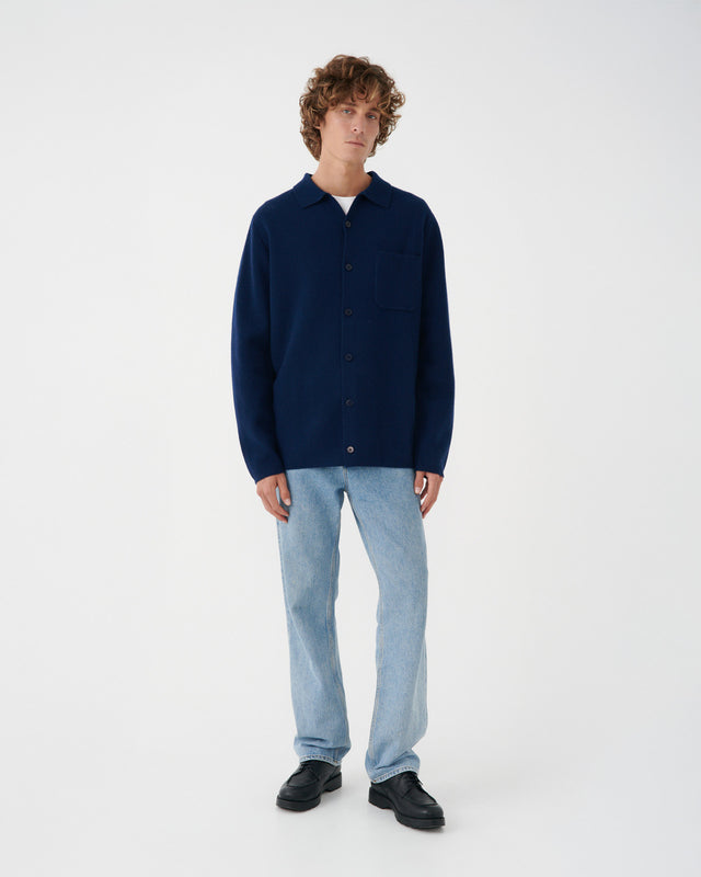 SOBRECAMISA DE PUNTO NAVY