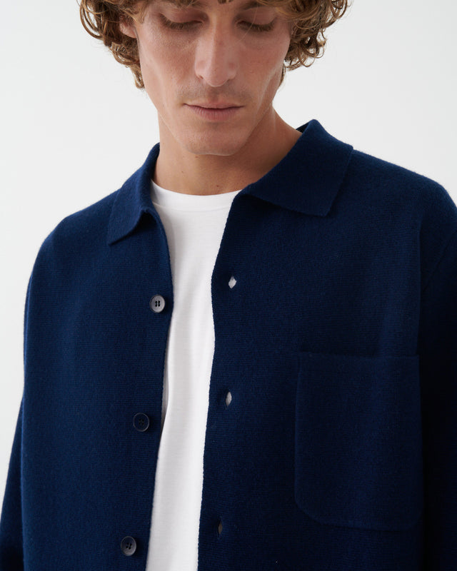 SOBRECAMISA DE PUNTO NAVY