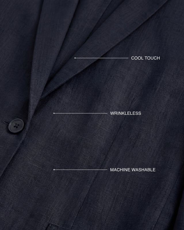 LINEN BLAZER NAVY