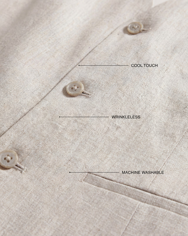 LINEN VEST CRUDE