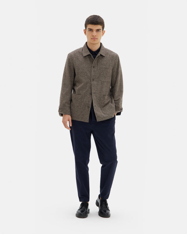 THE WOOL LEISURE JACKET BROWN