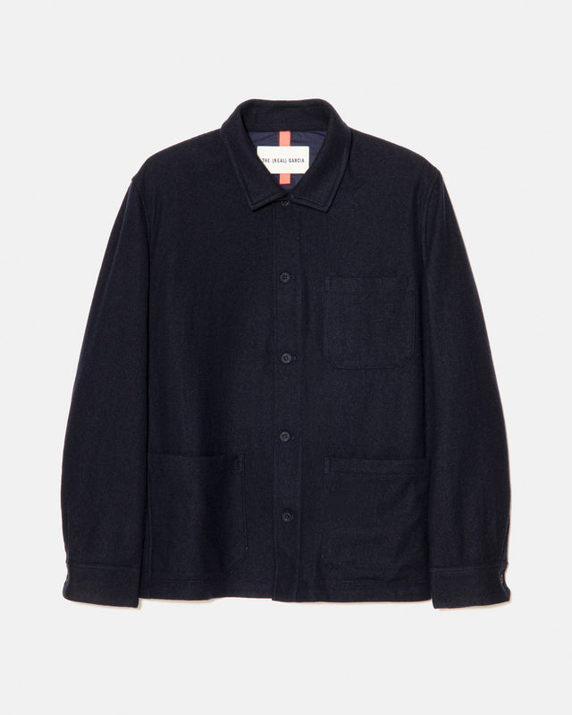 THE WOOL LEISURE KNIT JACKET NAVY