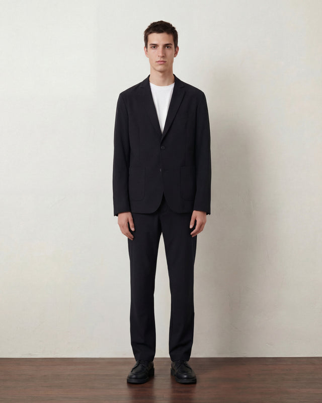 BONDED -  PATCH POCKET TECH BLAZER BLACK 