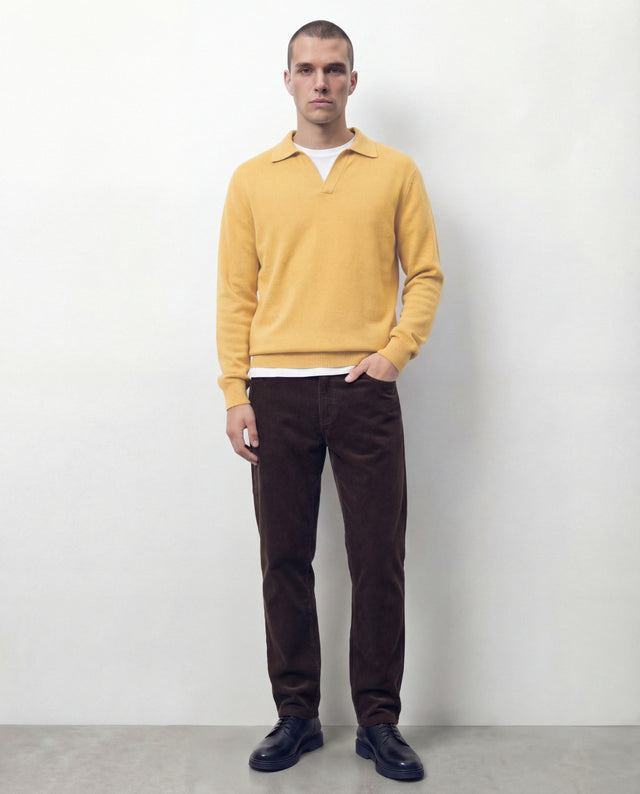 JERSEY DE POLO MOSTAZA